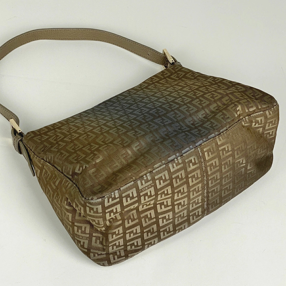 Fendi Canvas Mamma Brown Bag Bucket Zucchino Shoulder